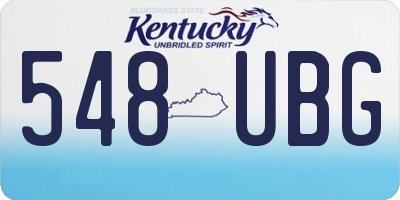 KY license plate 548UBG
