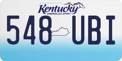 KY license plate 548UBI