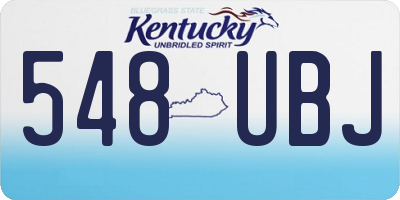 KY license plate 548UBJ