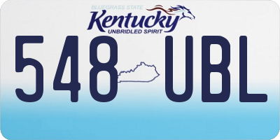 KY license plate 548UBL