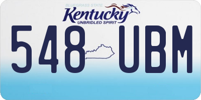 KY license plate 548UBM