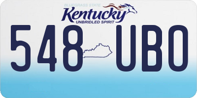 KY license plate 548UBO