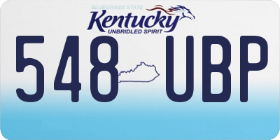 KY license plate 548UBP