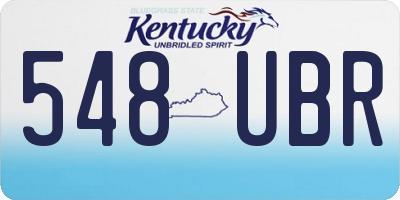 KY license plate 548UBR