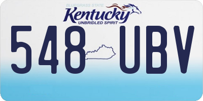 KY license plate 548UBV