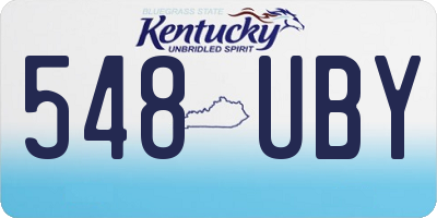 KY license plate 548UBY