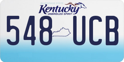KY license plate 548UCB