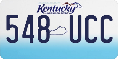 KY license plate 548UCC