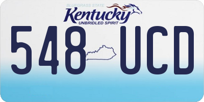 KY license plate 548UCD