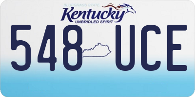 KY license plate 548UCE