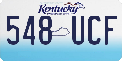KY license plate 548UCF