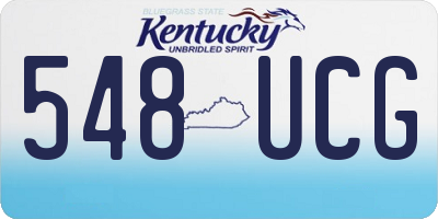 KY license plate 548UCG