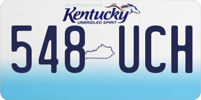 KY license plate 548UCH