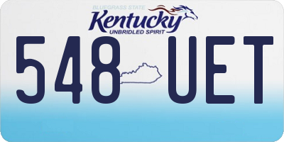 KY license plate 548UET