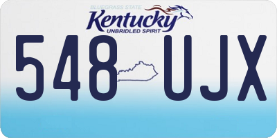 KY license plate 548UJX