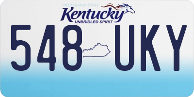KY license plate 548UKY