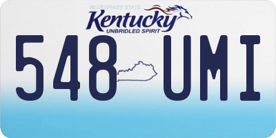 KY license plate 548UMI