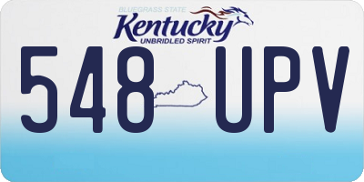 KY license plate 548UPV