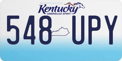 KY license plate 548UPY