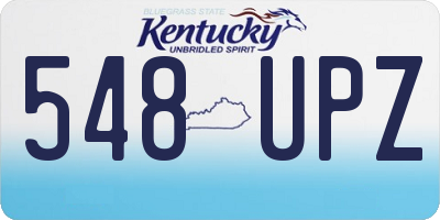 KY license plate 548UPZ