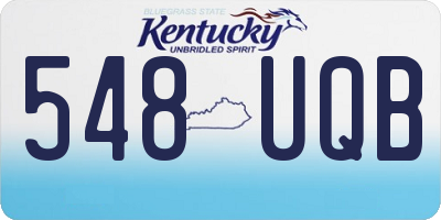 KY license plate 548UQB