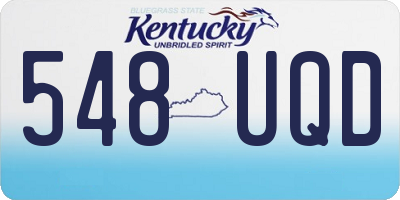 KY license plate 548UQD
