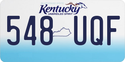 KY license plate 548UQF