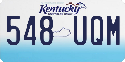 KY license plate 548UQM