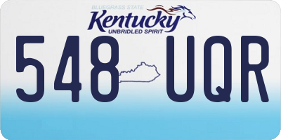 KY license plate 548UQR
