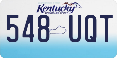KY license plate 548UQT