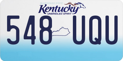 KY license plate 548UQU