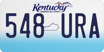 KY license plate 548URA