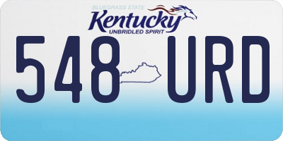 KY license plate 548URD