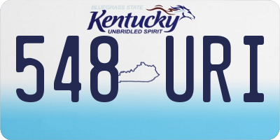 KY license plate 548URI
