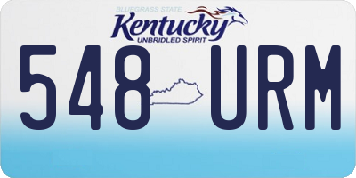 KY license plate 548URM