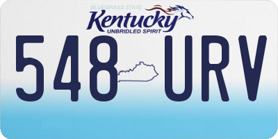 KY license plate 548URV
