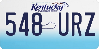 KY license plate 548URZ