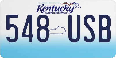 KY license plate 548USB
