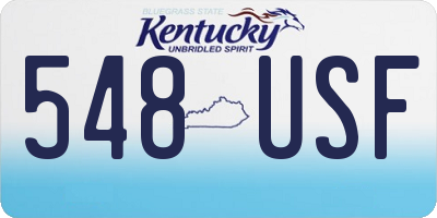 KY license plate 548USF