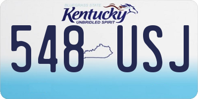 KY license plate 548USJ