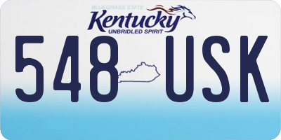 KY license plate 548USK