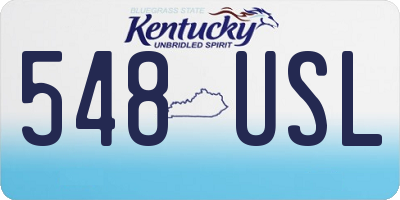 KY license plate 548USL