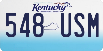 KY license plate 548USM