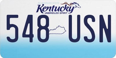 KY license plate 548USN