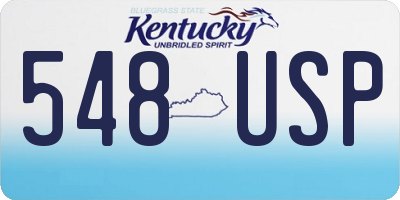 KY license plate 548USP