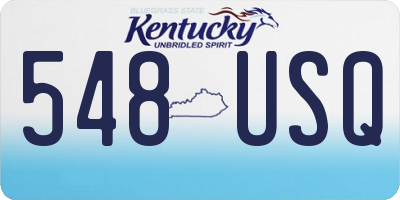 KY license plate 548USQ