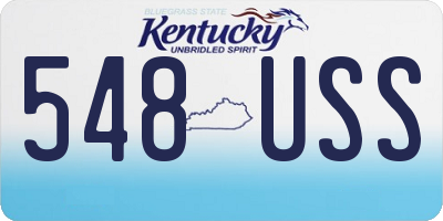KY license plate 548USS