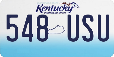 KY license plate 548USU