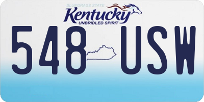 KY license plate 548USW