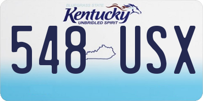 KY license plate 548USX